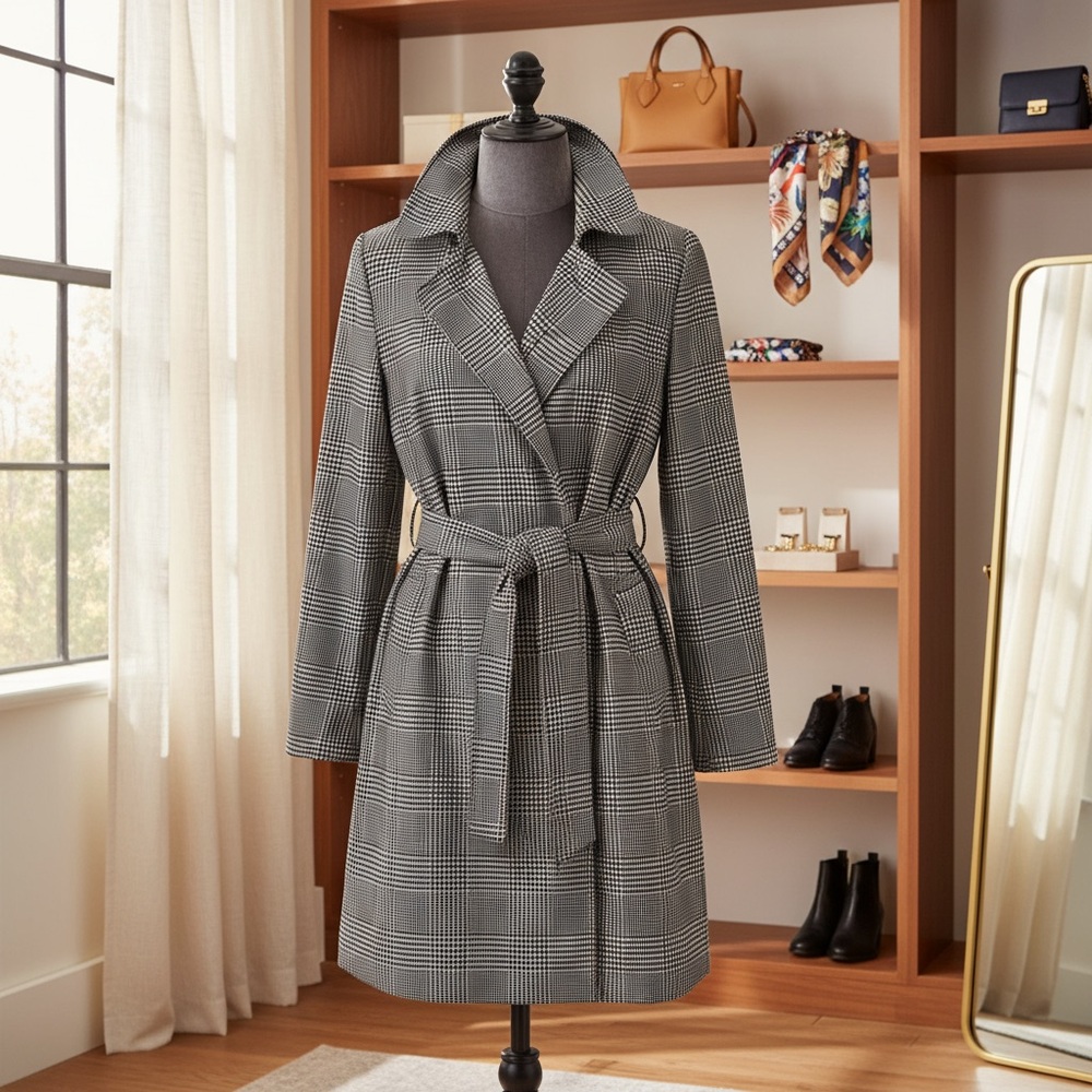 NWT Talbots Rain Coat with Ruffle Accents
